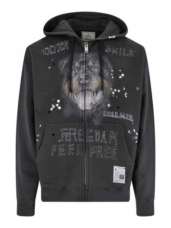 25FW 메종 미하라 야스히로 후드 티셔츠 J15PK721BLACK Black