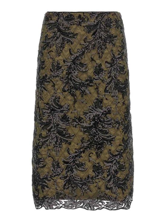  르 트윈스 미디 스커트 MONILACEBLACKINGREEN Green