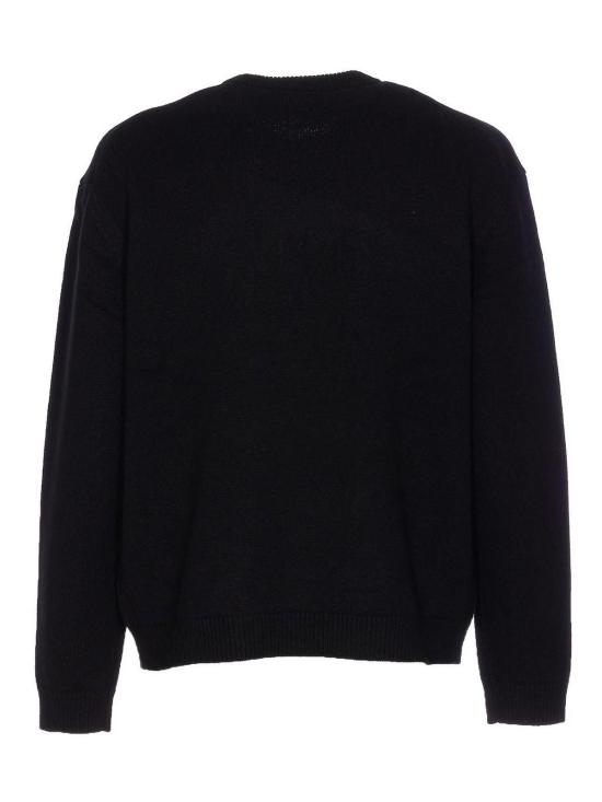 25FW 메종키츠네 폭스 헤드 인타르시아 메리노 스웨터 PM00816KM03290391 Black - MAISON KITSUNE
