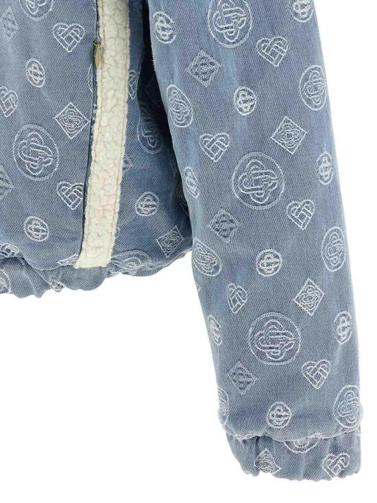  카사블랑카 무스탕 MAW25JTP42901BLEACHEDMONOGRAMDENI Multicolour - CASABLANCA