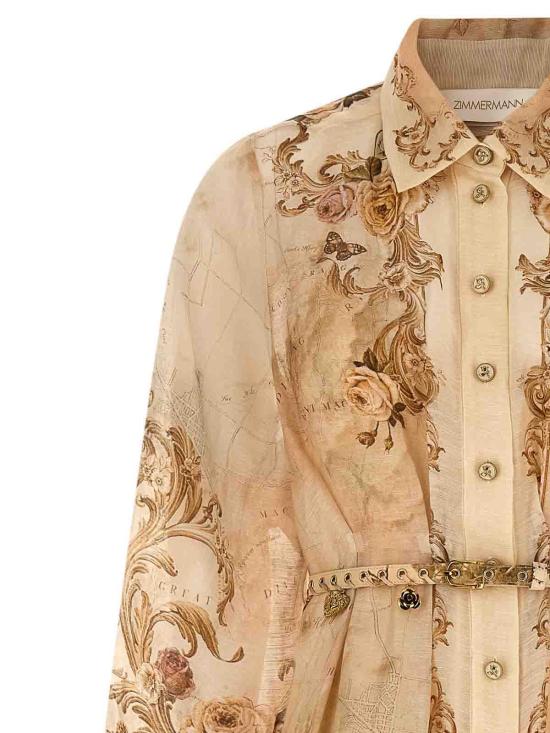  짐머만 미디 스커트 5351DF252MPR Beige - ZIMMERMANN