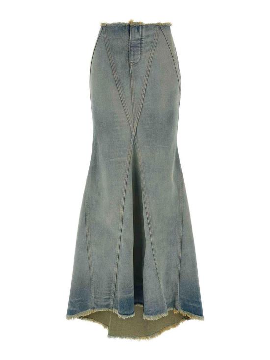 25FW 오프화이트 롱 스커트 OWYF02HF25DEN00141014101 Light Blue