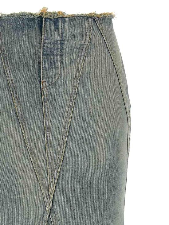 25FW 오프화이트 롱 스커트 OWYF02HF25DEN00141014101 Light Blue - OFF WHITE