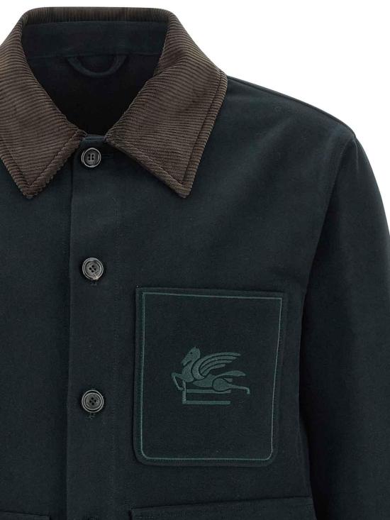 25FW 에트로 긴팔 셔츠 MRBA008199TU5M0V0018 Green - ETRO