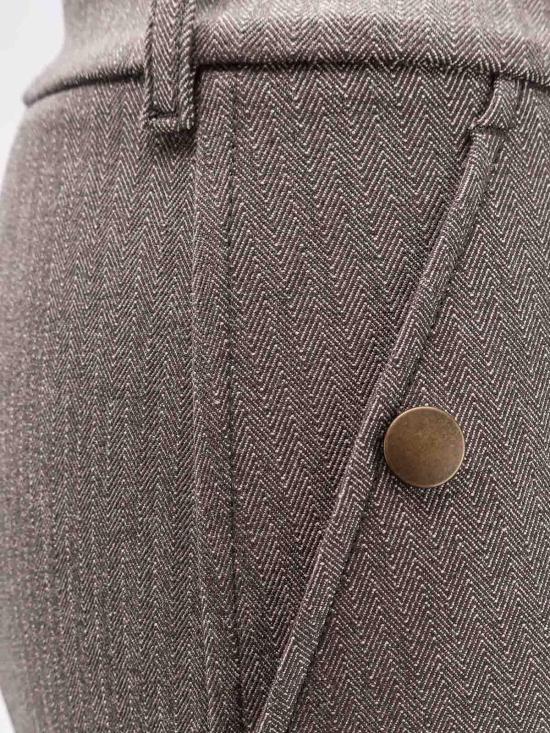  버버리 헤링본 스트레치 코튼 조드퍼 팬츠 헤링본 스트레치 코튼 조드퍼  8116806 Brown - BURBERRY