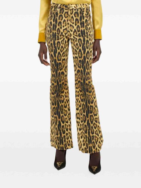  로베르토 카발리 플레어 팬츠 VWJ221DAQ7100504 Brown - ROBERTO CAVALLI