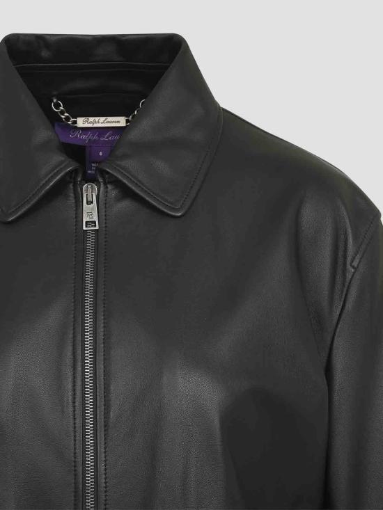  랄프 로렌 래더 봄버 자켓 290P06134001 Black - RALPH LAUREN