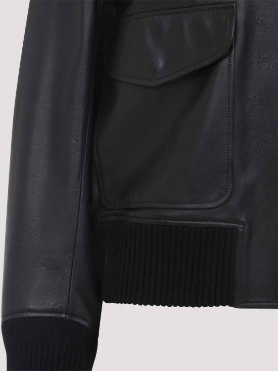  랄프 로렌 래더 봄버 자켓 290P06134001 Black - RALPH LAUREN