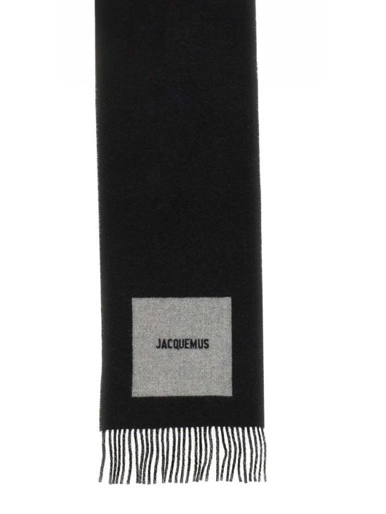 26FW 자크뮈스 롱드 카레 울 머플러 ACU00579AOT4044090 BLACK - JACQUEMUS