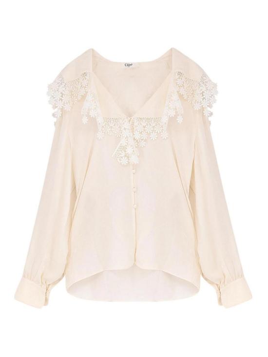 25FW 끌로에 블라우스 CH25WHT15323107 White