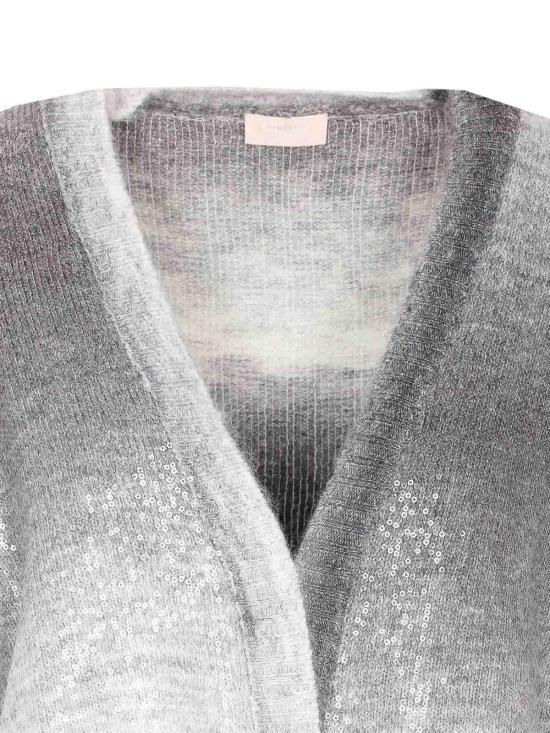 25FW 리우조 가디건 MF5248MA14RL9020 Grey - LIU JO