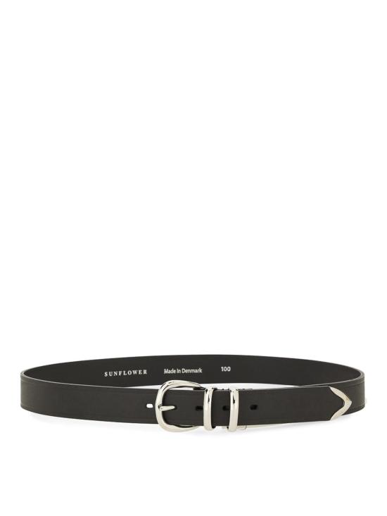 25FW 선플라워 가죽 벨트 80215BLACK Black