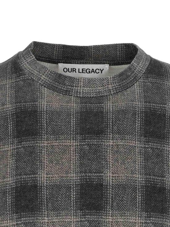  아워레가시 반팔 티셔츠 M4256BOOAKLANDCHECKLEGACYJERSEY Grey - OUR LEGACY