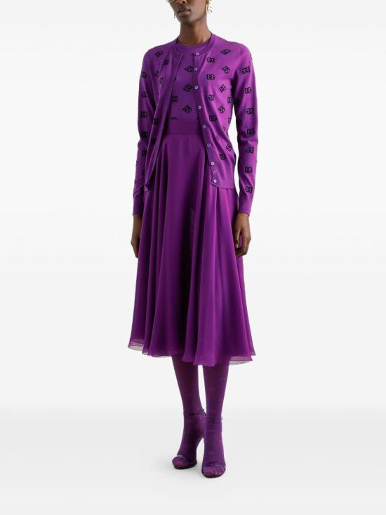 25FW 돌체앤가바나 미디 스커트 F4C7UTFU1ATF0571 Purple - DOLCE & GABBANA