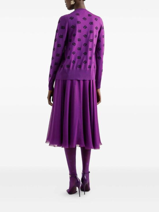 25FW 돌체앤가바나 미디 스커트 F4C7UTFU1ATF0571 Purple - DOLCE & GABBANA