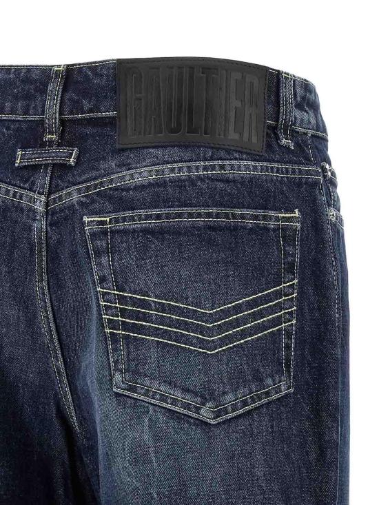  장 폴 고티에 스트레이트 팬츠 2504UTR029D02483 Blue - JEAN PAUL GAULTIER