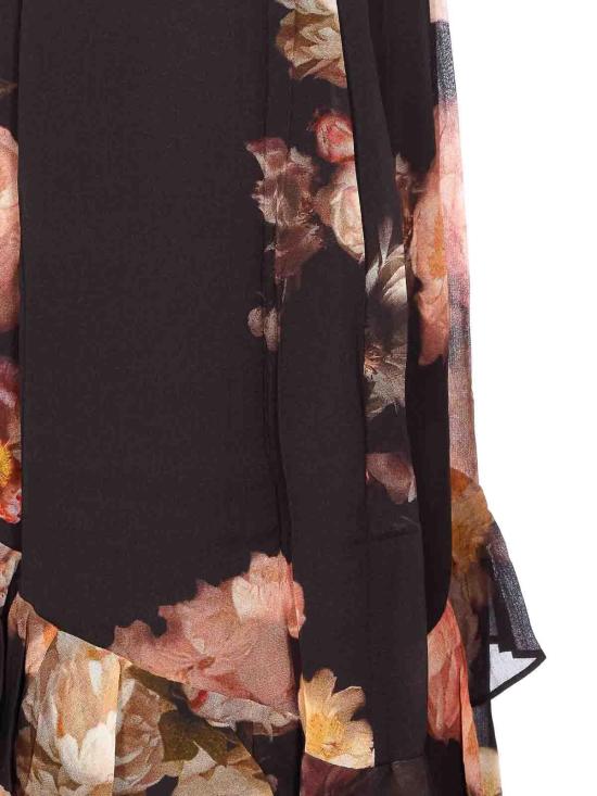 25FW 짐머만 미디 스커트 5352SF251RFLR Black - ZIMMERMANN