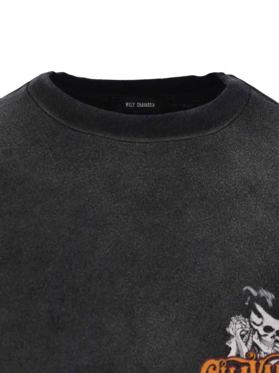25FW 윌리 차바리아 반팔 티셔츠 WCJSY0127001 Black - WILLY CHAVARRIA