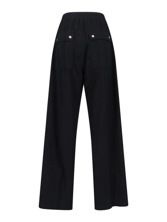 25FW 릭 오웬스 스트레이트 팬츠 DS02E7327CFL09 Black - RICK OWENS