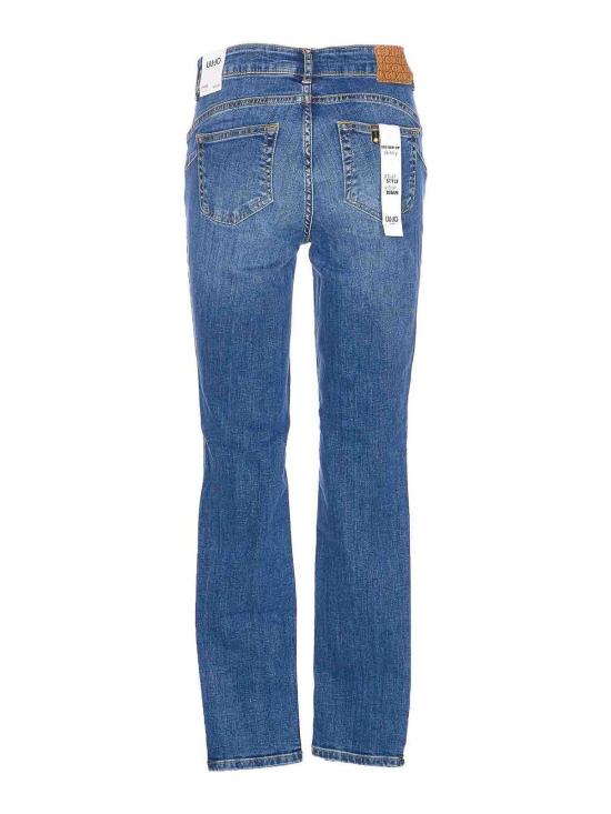 25FW 리우조 스트레이트 팬츠 UF5013D023678857 Blue - LIU JO