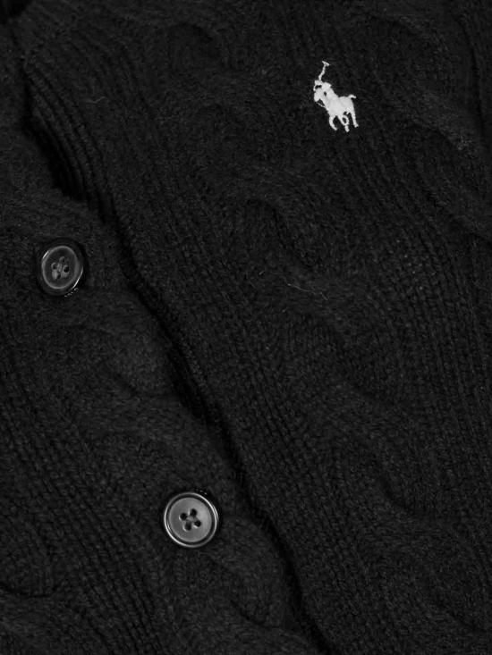 25FW 폴로 랄프로렌 로고 자수 크루넥 가디건 211972104005 Black - POLO RALPH LAUREN