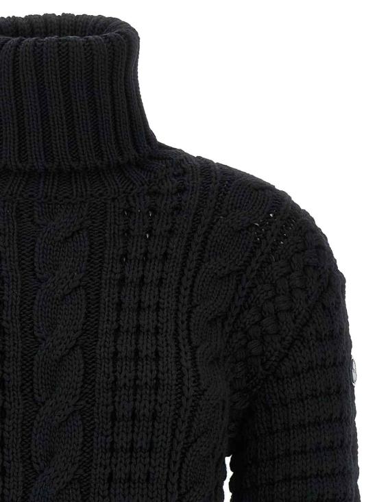25FW 몽클레어 X 에드워드 에니풀 울 터틀넥 스웨터 K24039F00002M6727999 Black - MONCLER