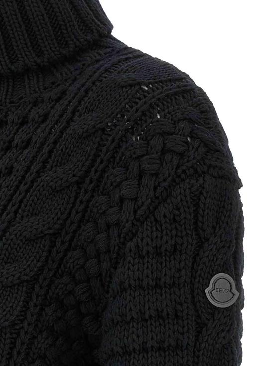 25FW 몽클레어 X 에드워드 에니풀 울 터틀넥 스웨터 K24039F00002M6727999 Black - MONCLER