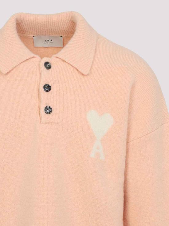  아미 폴로 티셔츠 UPL408KN01356807 Light Pink - AMI