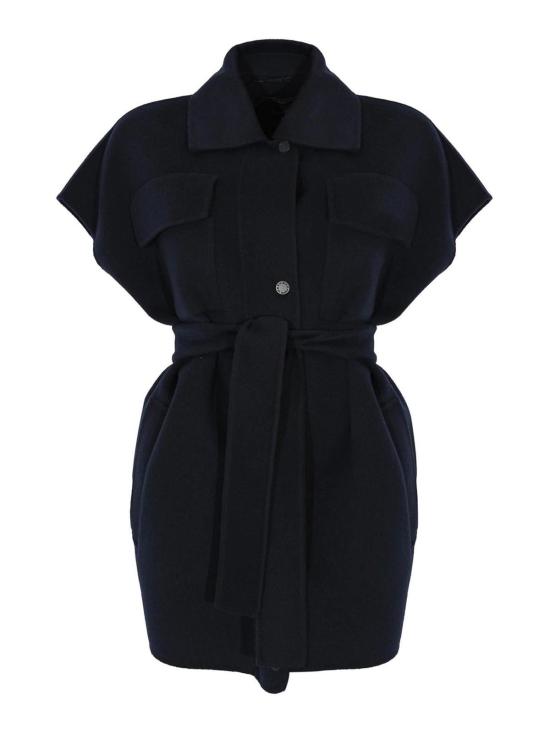  위켄드막스마라 ELEGIA 엘레지아 버진 울 슬리브리스 코트 252527602160004E15 Blue