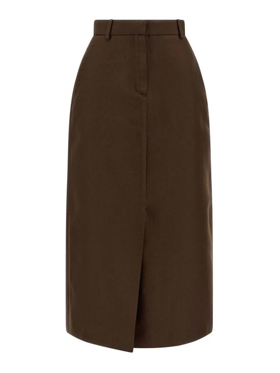  브리오니 미디 스커트 RZW40LOD40L2200 Brown