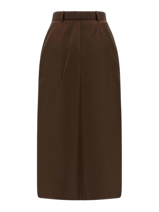  브리오니 미디 스커트 RZW40LOD40L2200 Brown - BRIONI