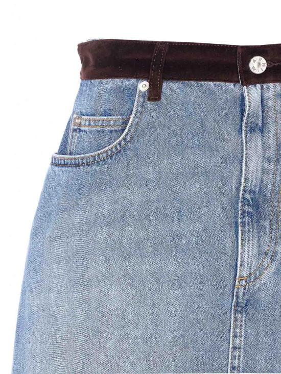 25FW 마르니 숏 원피스 GOJD0457QSUSCY4400B96 Blue - MARNI