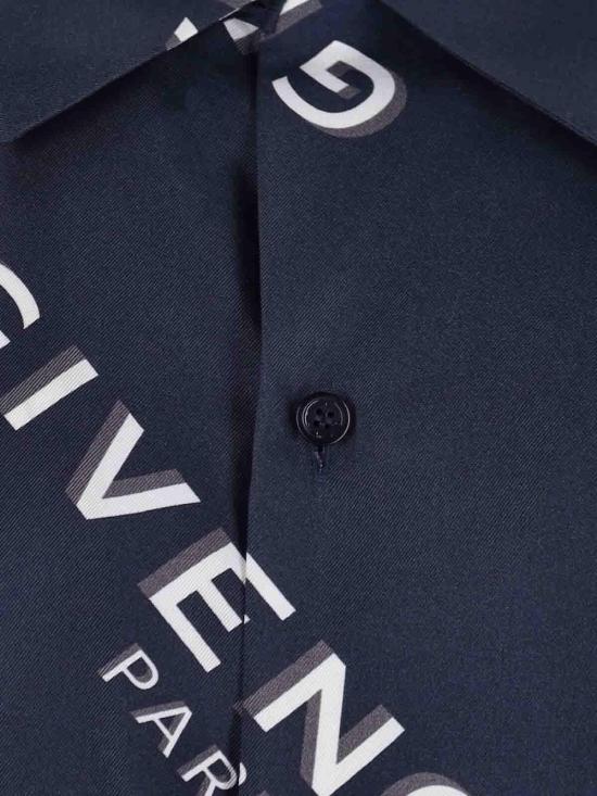 25FW 지방시 반팔 셔츠 BM616J1673410 Blue - GIVENCHY