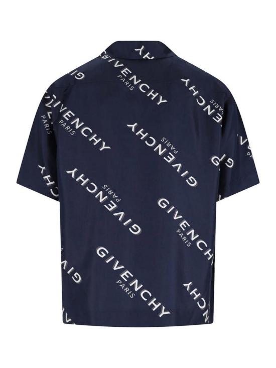 25FW 지방시 반팔 셔츠 BM616J1673410 Blue - GIVENCHY