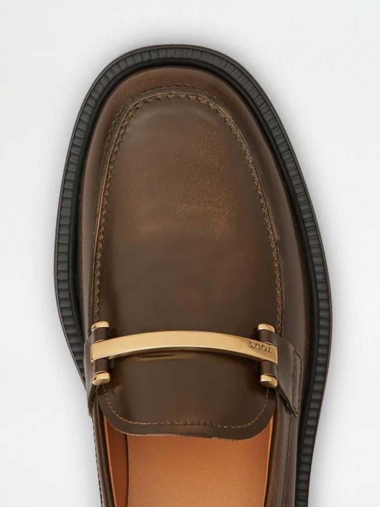 25FW 토즈 레더 로퍼 XXW20L0JO70SHAS411 Brown - TODS