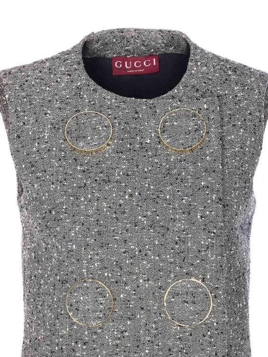 25FW 구찌 씨드 울 드레스 836891ZAT2D9024 Grey - GUCCI