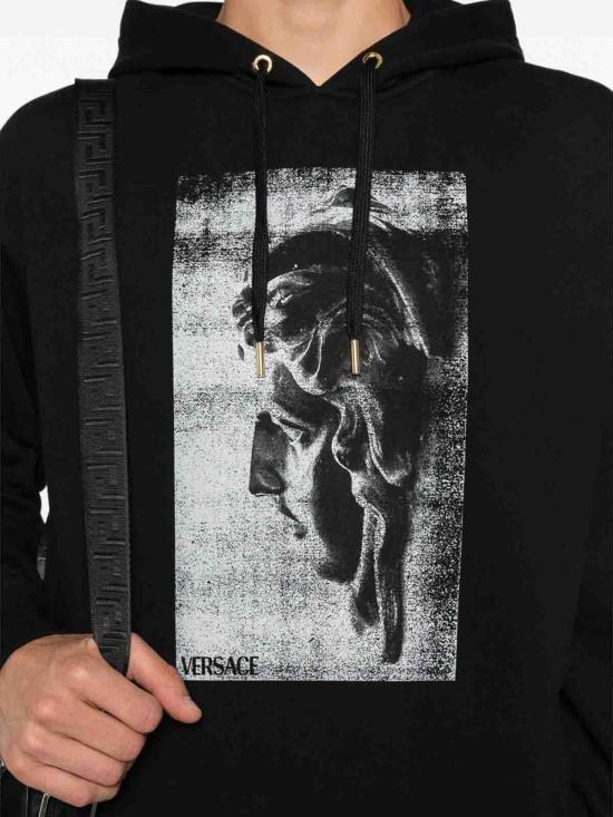  베르사체 후드 티셔츠 1A1507910198991B000 Black - VERSACE