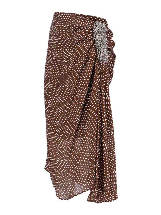 25FW 드리스 반 노튼 미디 스커트 109E11 Brown - DRIES VAN NOTEN