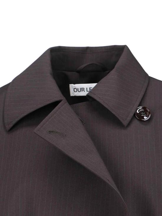 25FW 아워레가시 미디 스커트 W4251CCCHURCHILLSTRIPEMEMBRANEWOOL Black - OUR LEGACY