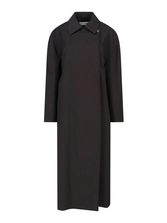 25FW 아워레가시 미디 스커트 W4251CCCHURCHILLSTRIPEMEMBRANEWOOL Black