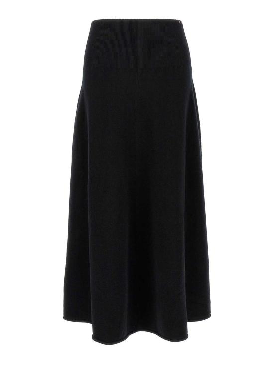 25FW 익스트림캐시미어 미디 스커트 N388EASERAVEN BLACK