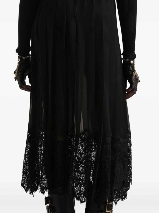 25FW 돌체앤가바나 미디 스커트 F4C6ATFUSNWN0000 Black - DOLCE & GABBANA