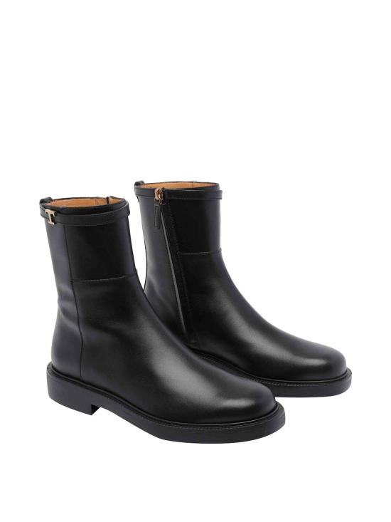  토즈 카프스킨 앵클 부츠 XXW20L0JR50GOCB999 Black - TODS