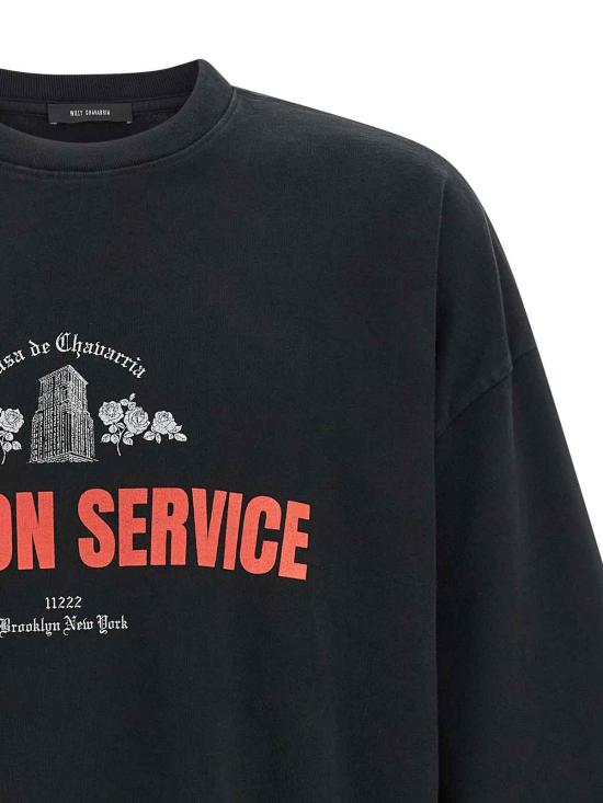 25FW 윌리 차바리아 반팔 티셔츠 WCJSY0143001 Black - WILLY CHAVARRIA