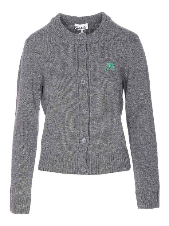 25FW 가니 그레이 울 믹스 가디건 가니 K2592220 Grey