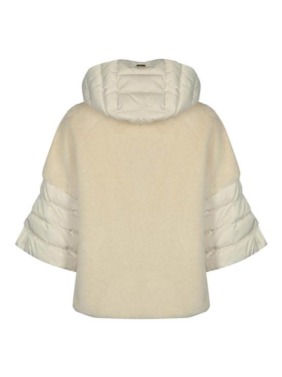  에르노 새틴 & 레이디 얼터너티브 퍼 케이프 다운 자켓 PI002132D12170Z1000 White - HERNO