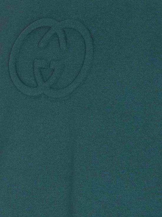  구찌 브러시드 코튼 저지 스웨트셔츠 848737XJHKI3348 Green - GUCCI