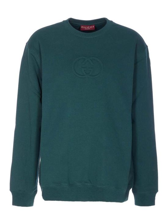 구찌 브러시드 코튼 저지 스웨트셔츠 848737XJHKI3348 Green