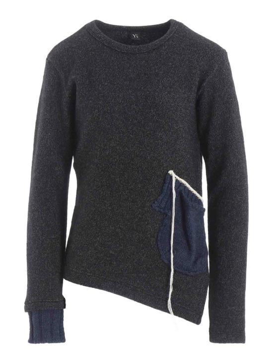 25FW 요지 야마모토 스웨터 YLK15185CHARCOAL Black