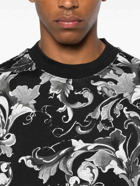 26FW 베르사체 바로코 프린트 스웨트 셔츠 79GAI3R0FS201899 Black - VERSACE